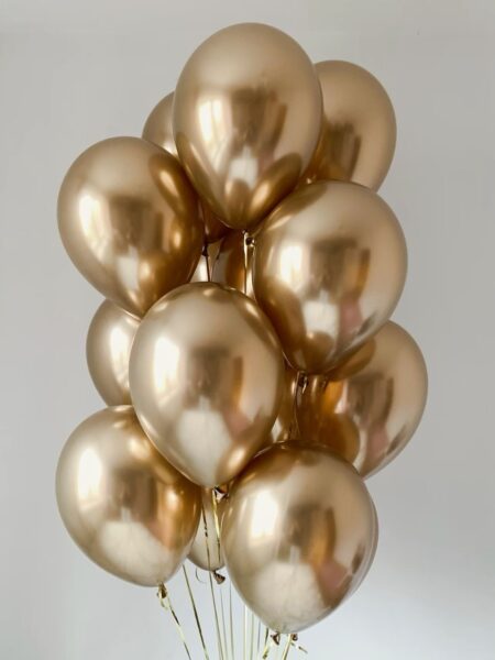 Набор из 12 золотых шаров